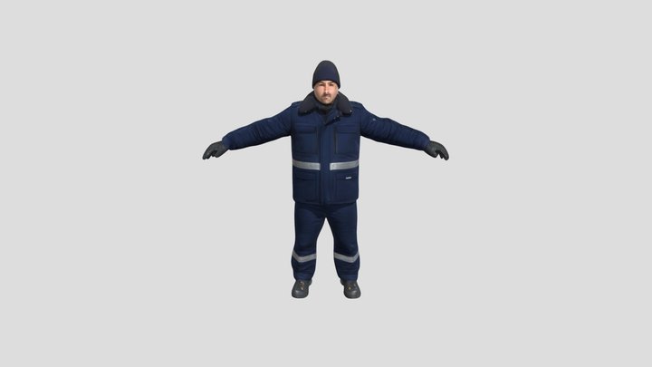 Worker_man 3D Model
