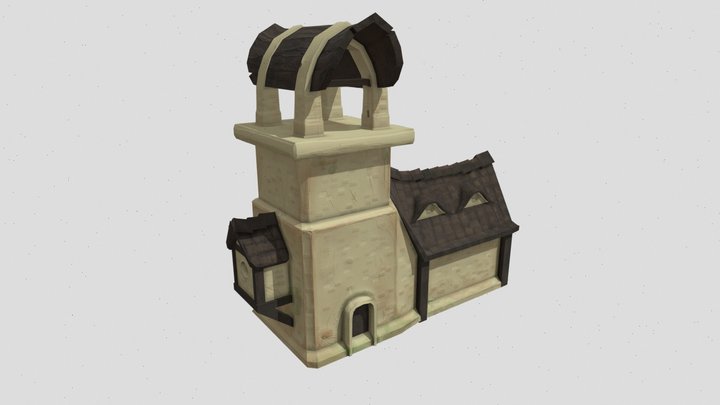 Stylised medieval house 3D Model