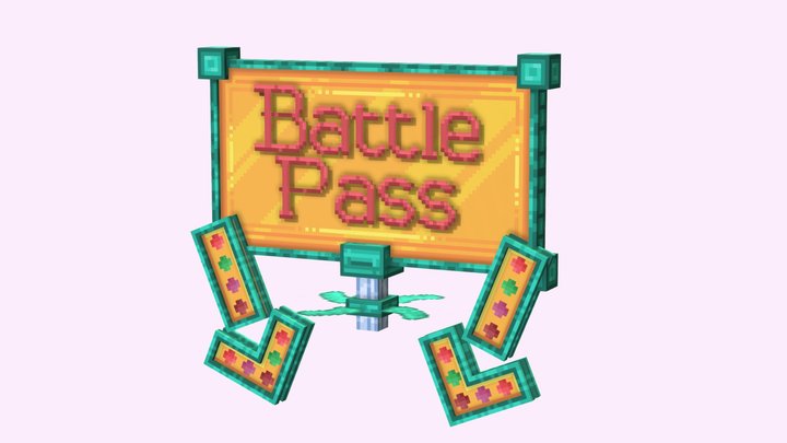 BattePass Sign 3D Model