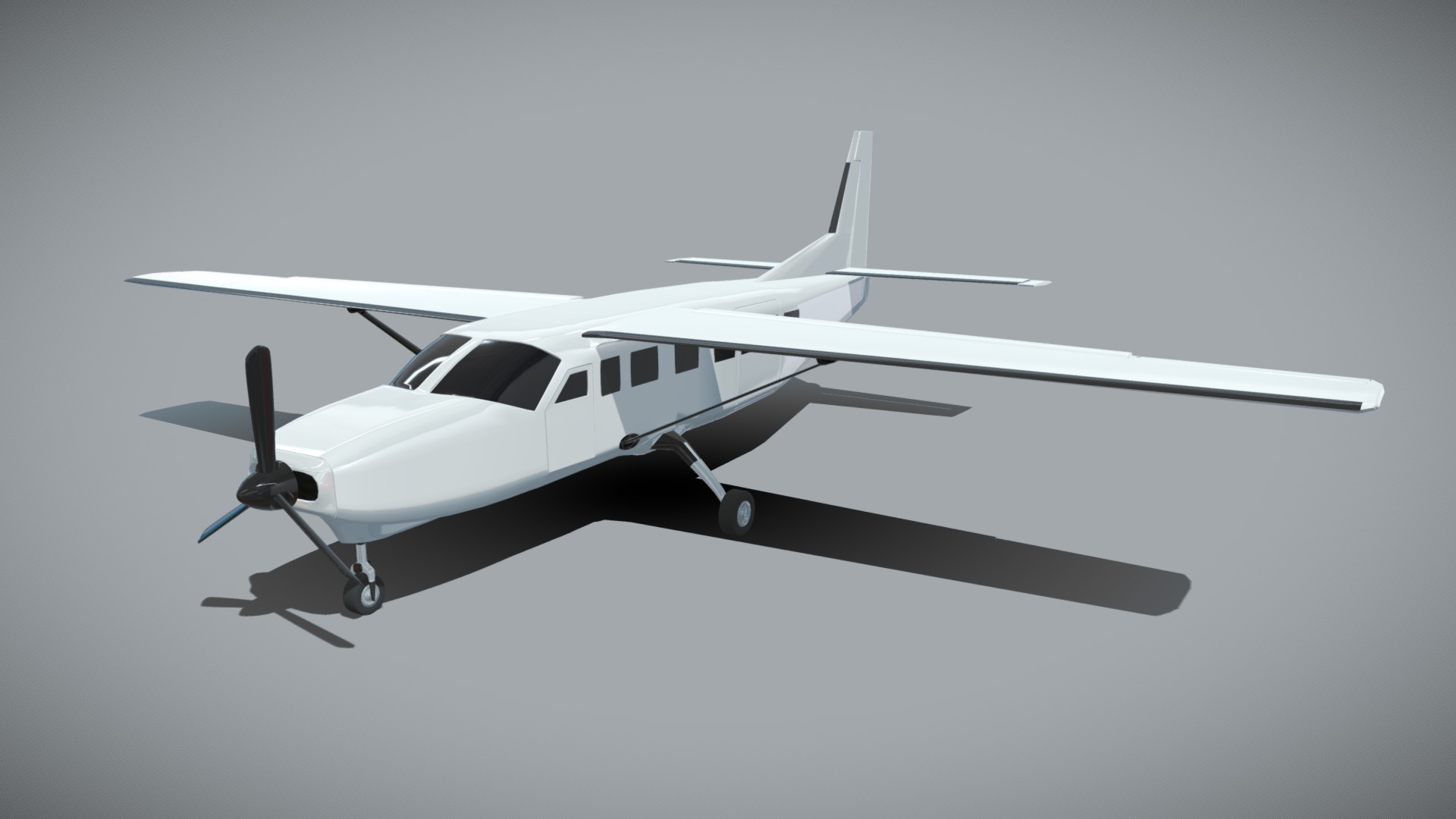 3D model Cessna Grand Caravan airplane - This is a 3D model of the Cessna Grand Caravan airplane. The 3D model is about a small white airplane.