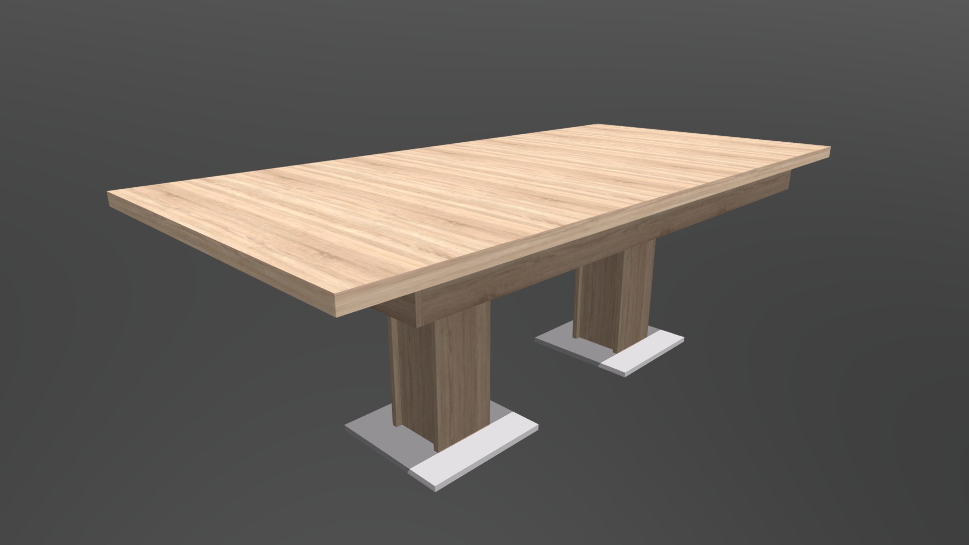 3D model Dining Table - This is a 3D model of the Dining Table. The 3D model is about a wooden table with a white box on top.