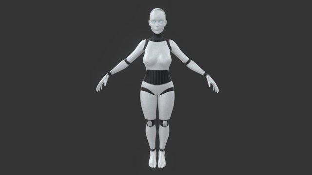 Cyborg Girl 3D Model