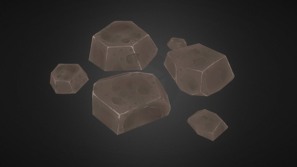 Stylized Rocks - 3d Model By David Phoenix (@daphoeno) [311ec0b 