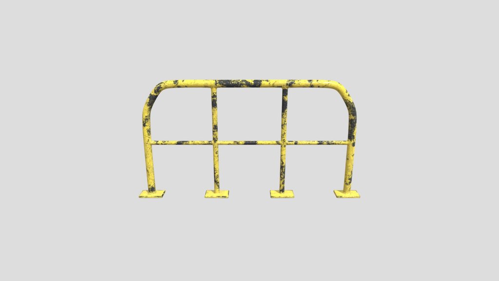 Industrial Street Handrail Worn 4k