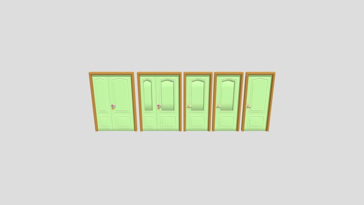 Set _ Door _01 3D Model