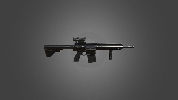 HK417 3D Model
