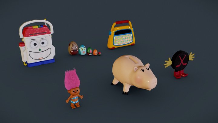 Andy's toys pack 2 3D Model