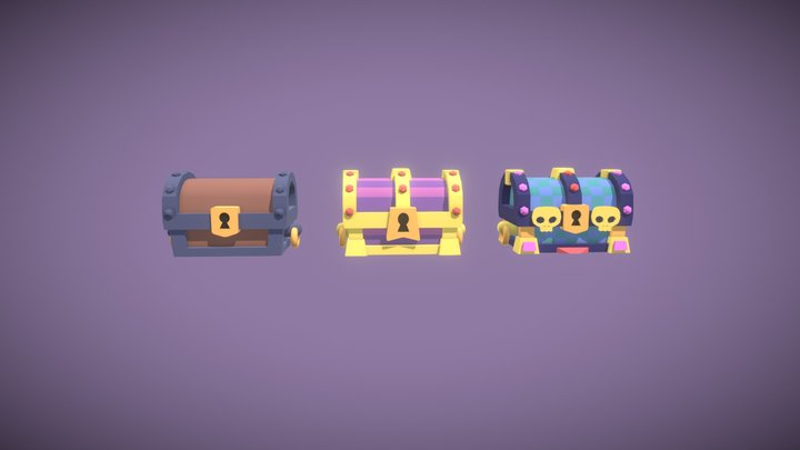 Treasure Chests 3D Model