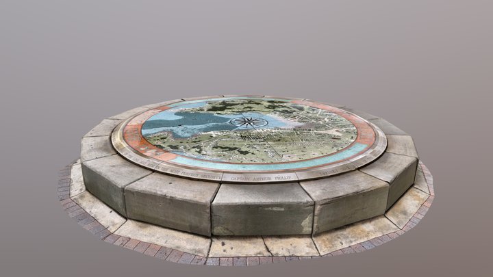 Circular Quays First Fleet monument 3D Model