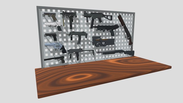 Weapons of  "Gun Industry Tycoon" part1 3D Model