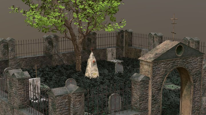 Old russian cemetery 3D Model