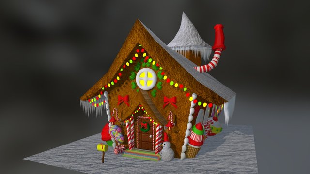 Santa House 3D Model