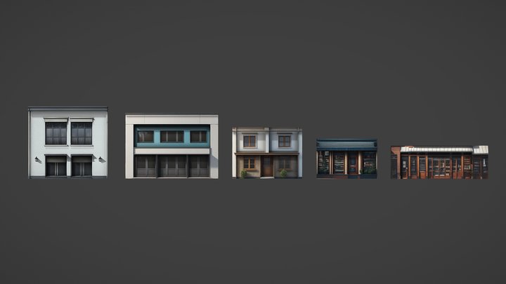 Buildings For Background | Buildings Pack 3D Model