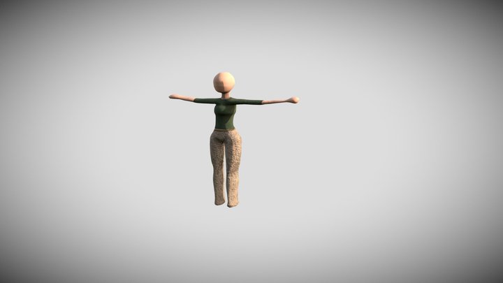 Girl With a Secret 3D Model