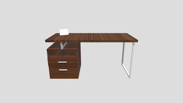 Simple Office Desk 3D Model
