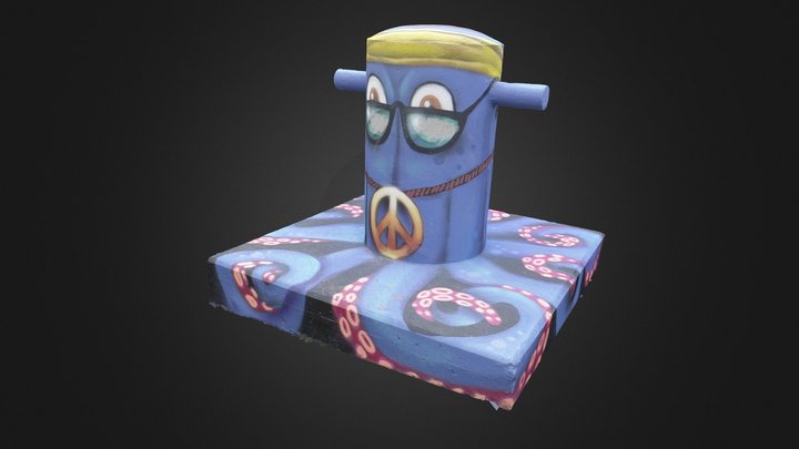 Pugwash Dinghy Beach Bollard 2024 3D Model