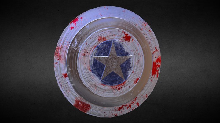 Captain America Shield  - Paint off 3D Model