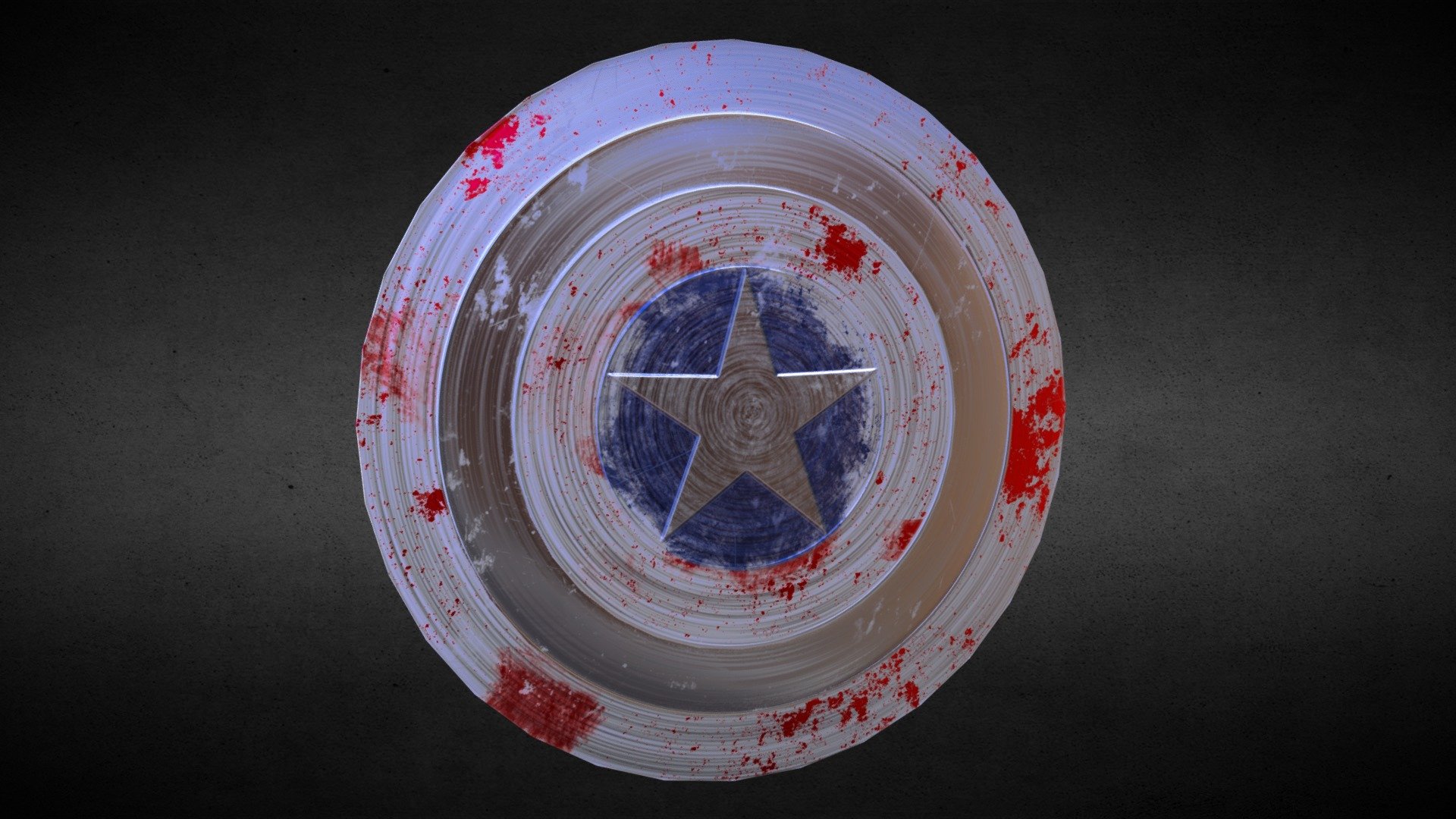Captain America Shield  - Paint off