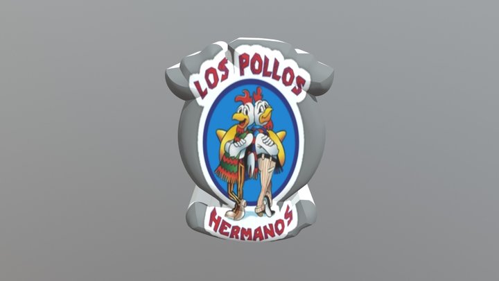 Los pollos hermanos logo 3d 3D Model