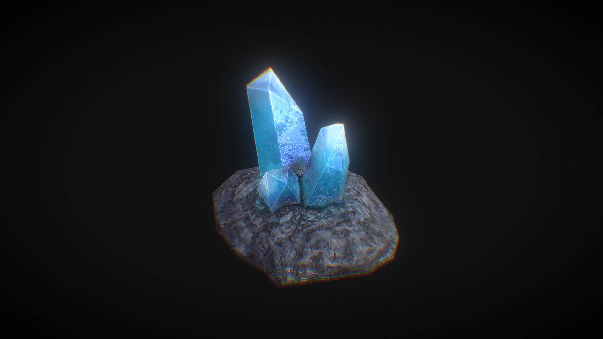3D model Gemstone 03 - This is a 3D model of the Gemstone 03. The 3D model is about a rock with a light inside.