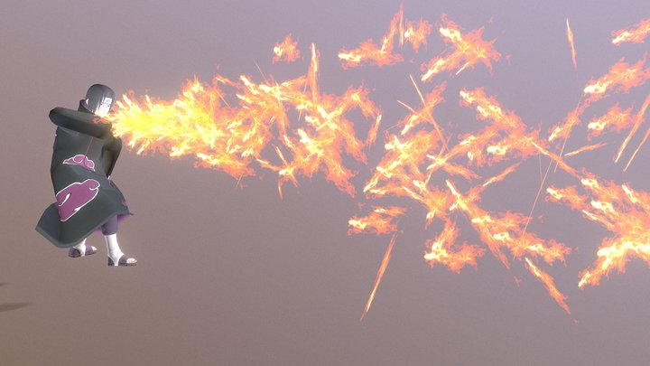 Free Itachi Utchiha Fireball Jutsu Fbx Pbr