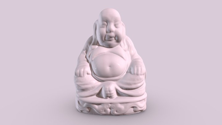 Buddha Monk Statue (High-Poly) 3D Model