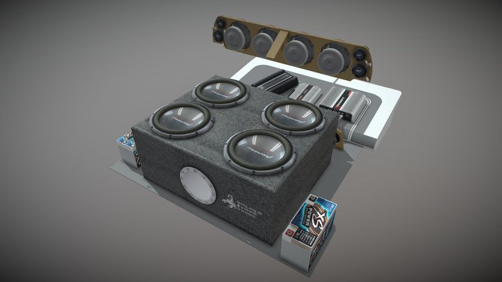 speakers soundsystem 3D Model