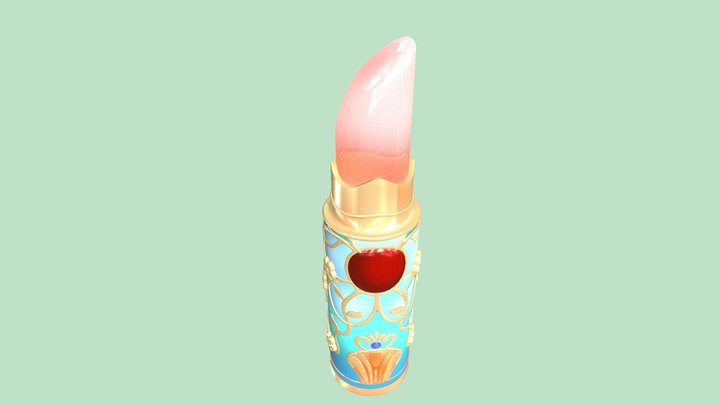 Lipstick Case Flora 3D Model