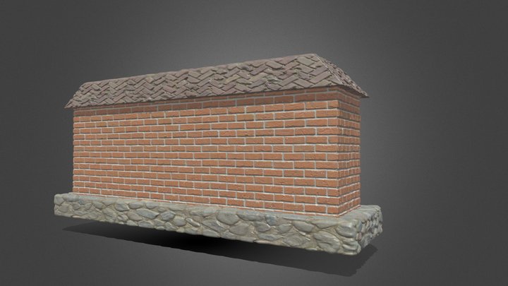 Brick wall 3D Model