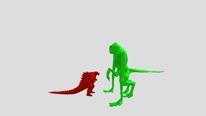 Deathzilla Earth vs Dark Clover 3D Model