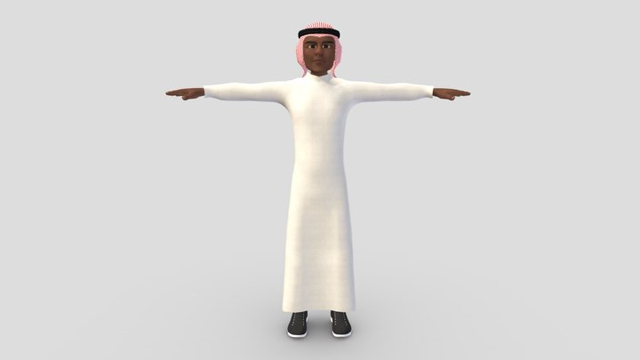 Toon Arab Male 3D Model