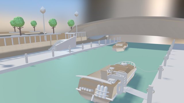 Scene Bateaux 3D Model