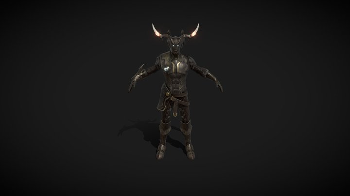 Demon Knight _without Robe 3D Model