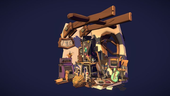 DAE Crib - Rocker Reveries 3D Model