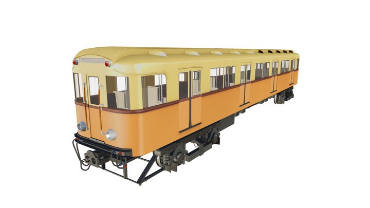 Первый вагон метро 3D Model