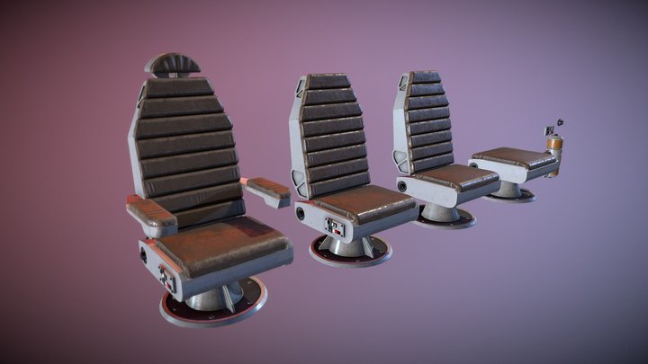 Sci-Fi Chair Kit 3D Model
