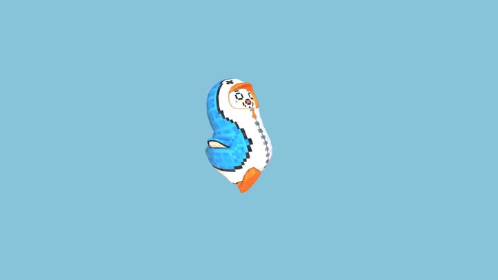 Pixel penguin 3D Model
