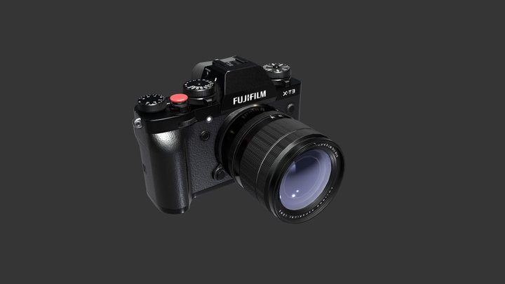 Fujifilm X-T3 with 18-55mm Lens 3D Model