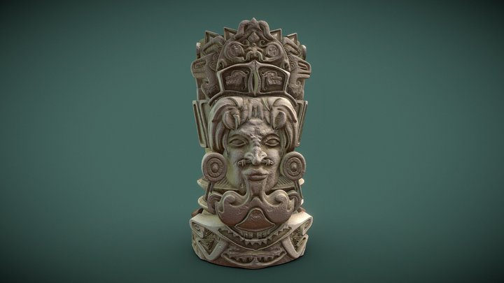 Attachment Finally Excellent Aztec totem - 3D model by Nicos [3137f0f] - Sketchfab