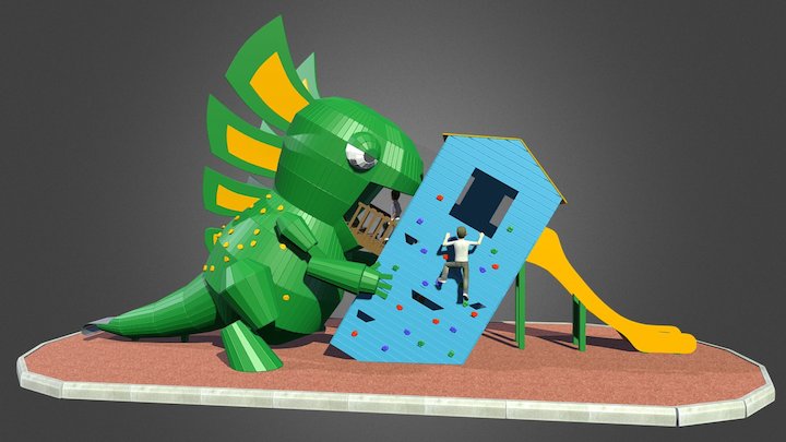 Playground Godzilla 3D Model