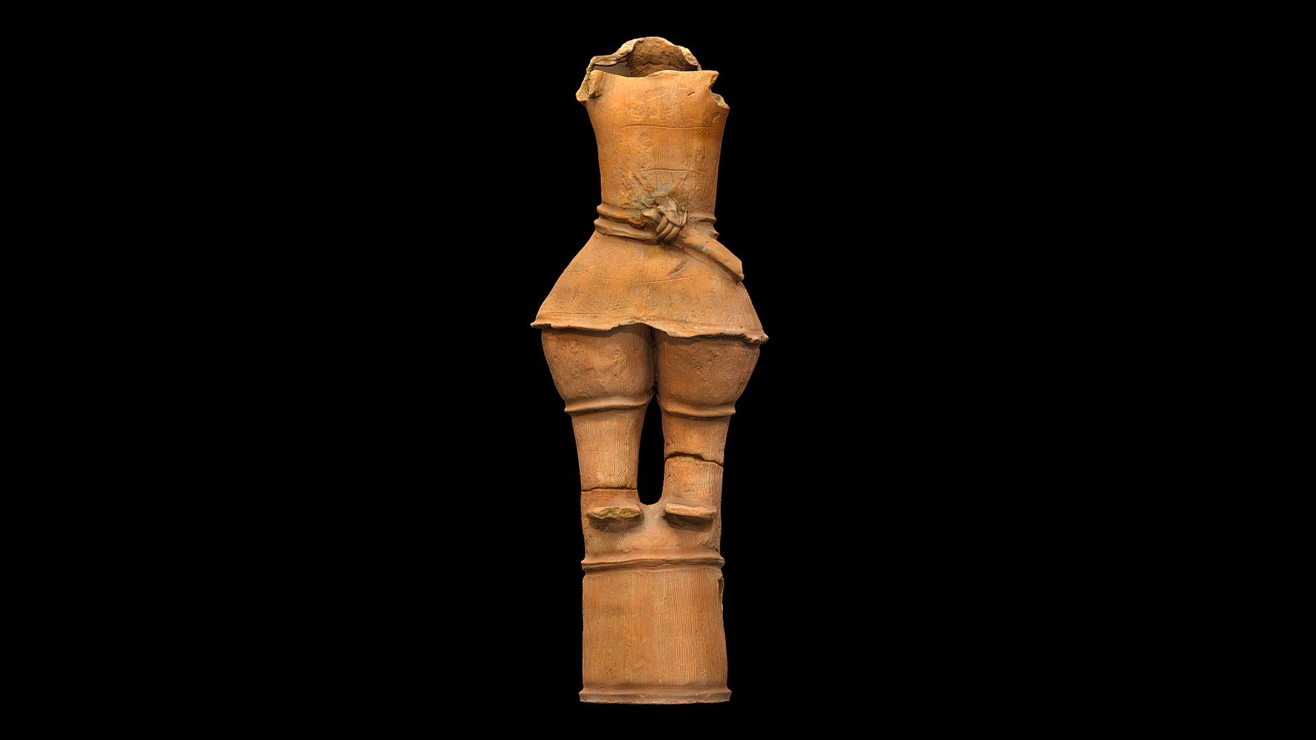 haniwa warrior（repairing）：武人埴輪の胴・脚部（修理中） - Download Free 3D model by ...
