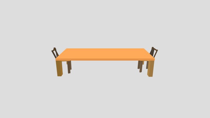 Table Chair 3d 3D Model