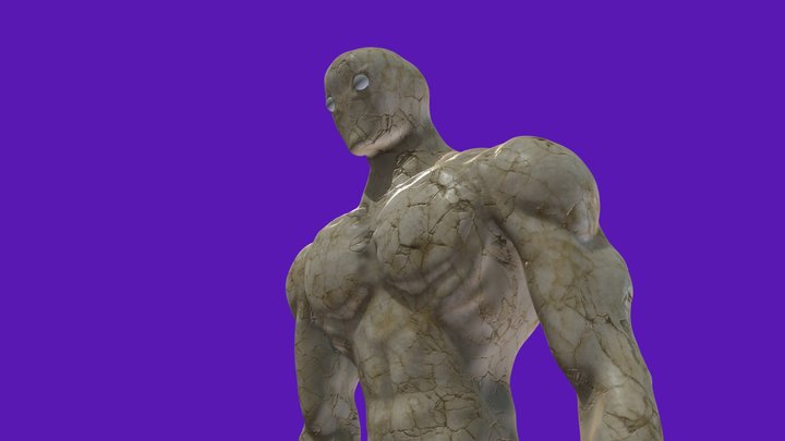 Evo No Armor as a marble sculpture 3D Model