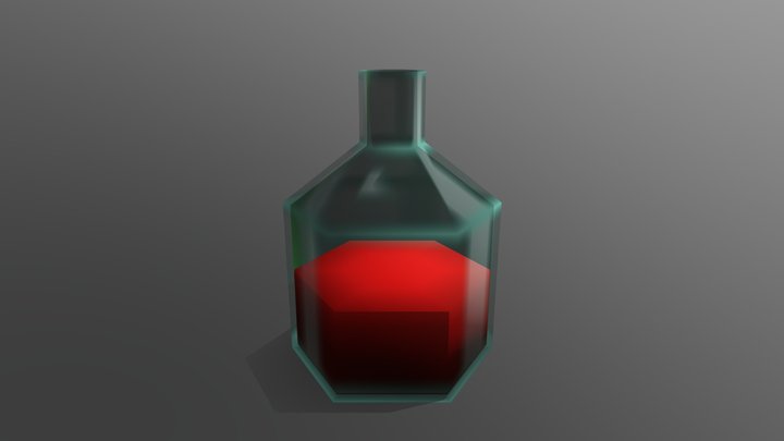 Glass Bottle 3D Model