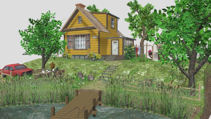 DAE Diorama - Grandma's house 3D Model