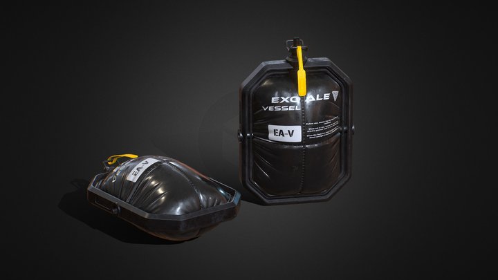 Sci-fi military canteen 3D Model