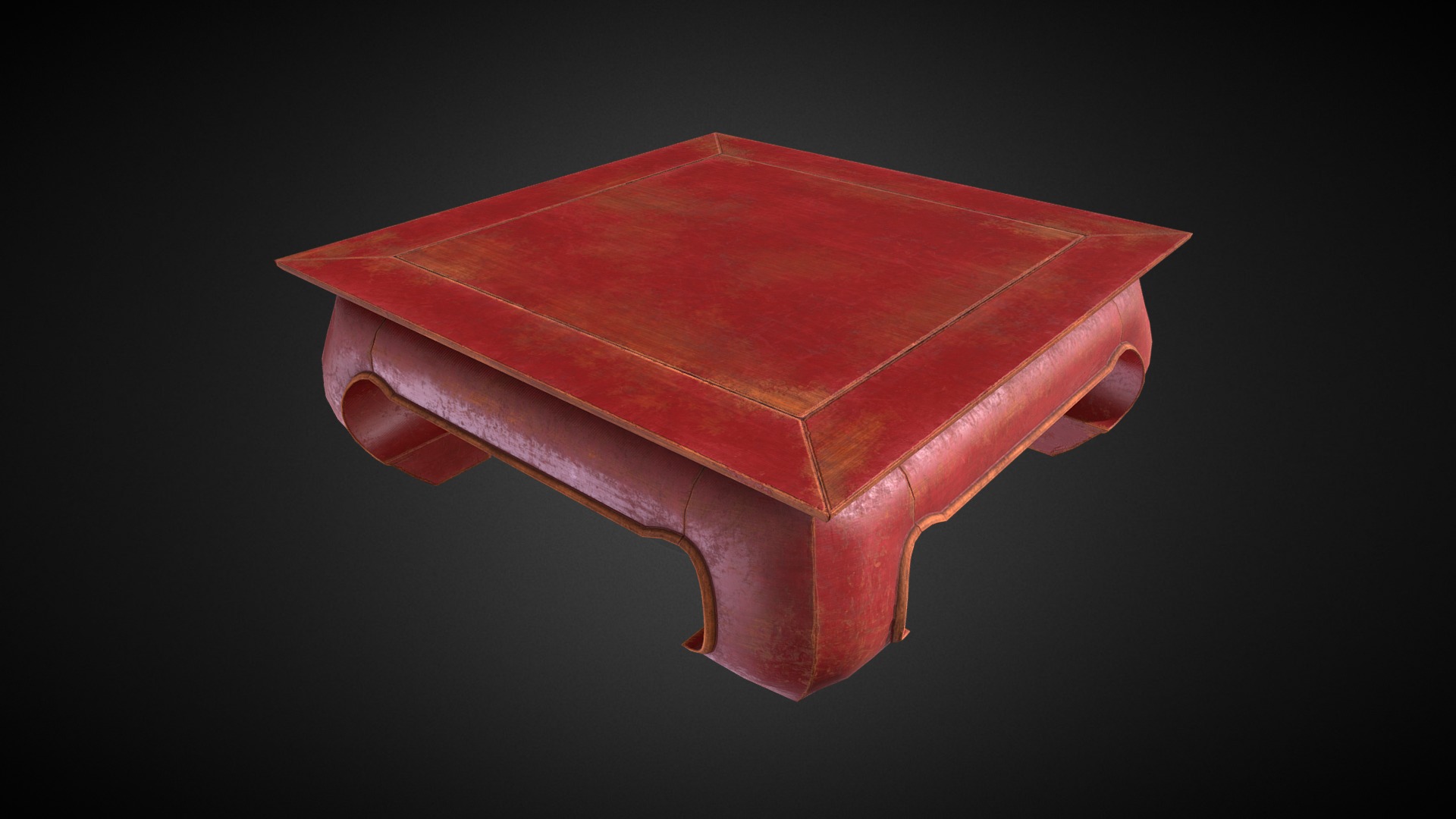 3D model Opium Coffee Table - This is a 3D model of the Opium Coffee Table. The 3D model is about a red plastic object.