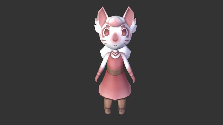 Raffie - Low Poly Chibi 3D Model
