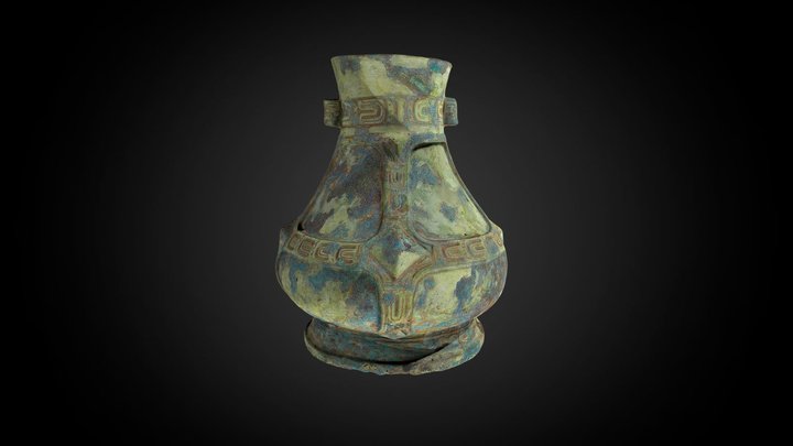 Hu wine vessel (base), late 9th-8th century BCE – Free 3D Model STL