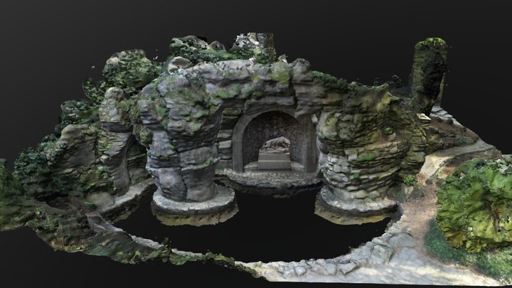 Fontaine du Château des Ravalet (50) 3D Model